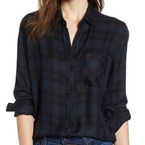 Rails Women’s Hunter Charcoal Shadow Rayon Shirt